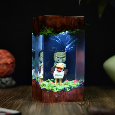 Chicken Jockey Minecraft Resin Lamp