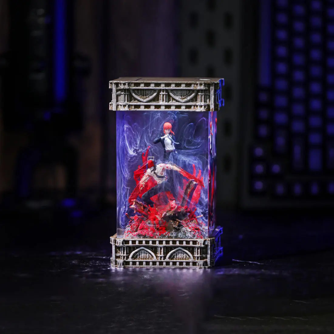 Denji & Makima Chainsaw Man Resin Lamp