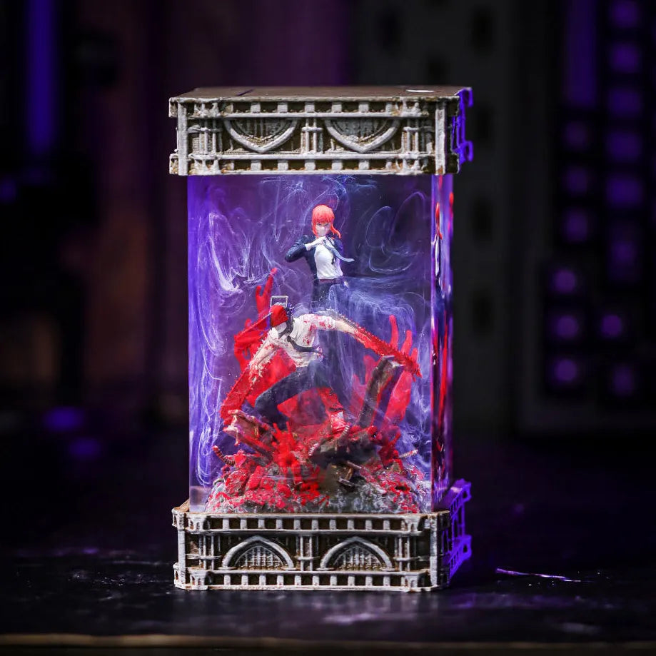 Denji & Makima Chainsaw Man Resin Lamp