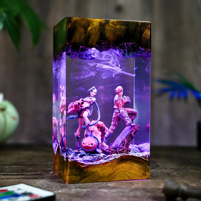 Jinx & Vi League of Legends Resin Lamp