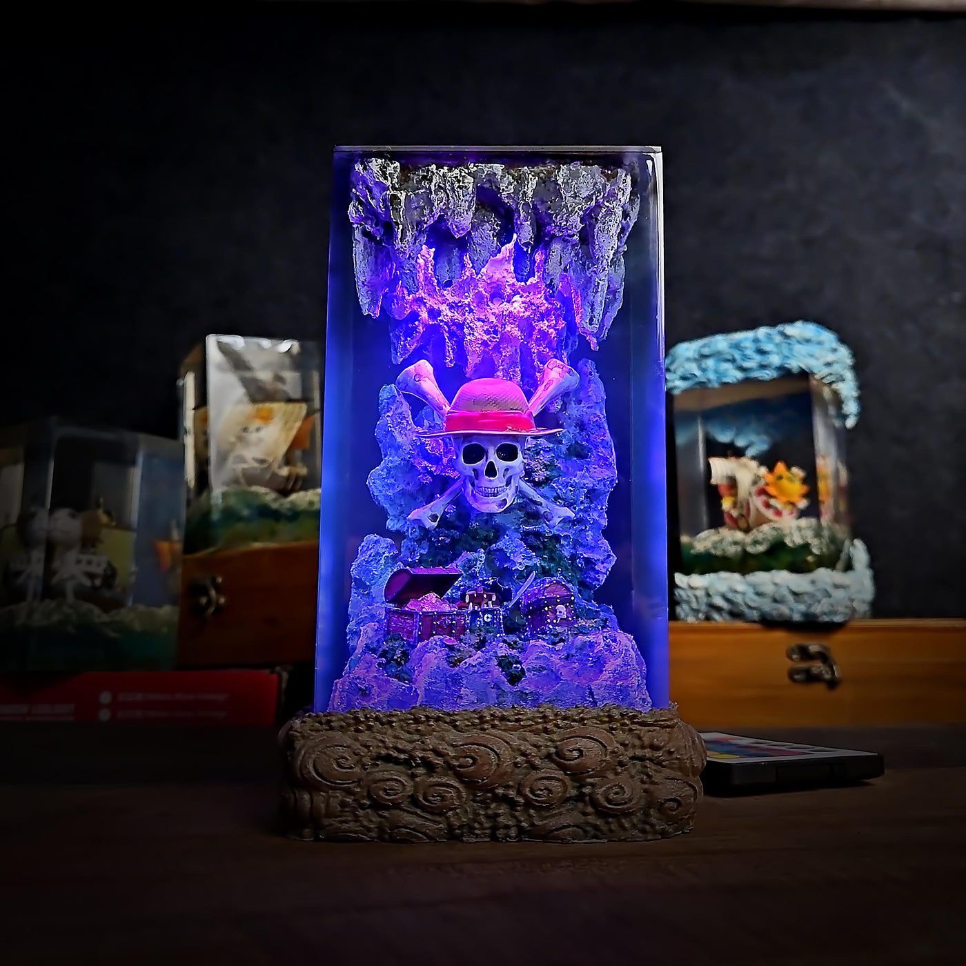 One Piece The Skull Epoxy Night Light