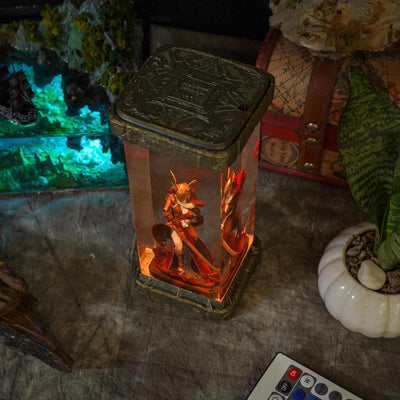 Red-haired Female Warrior Epoxy Night Light