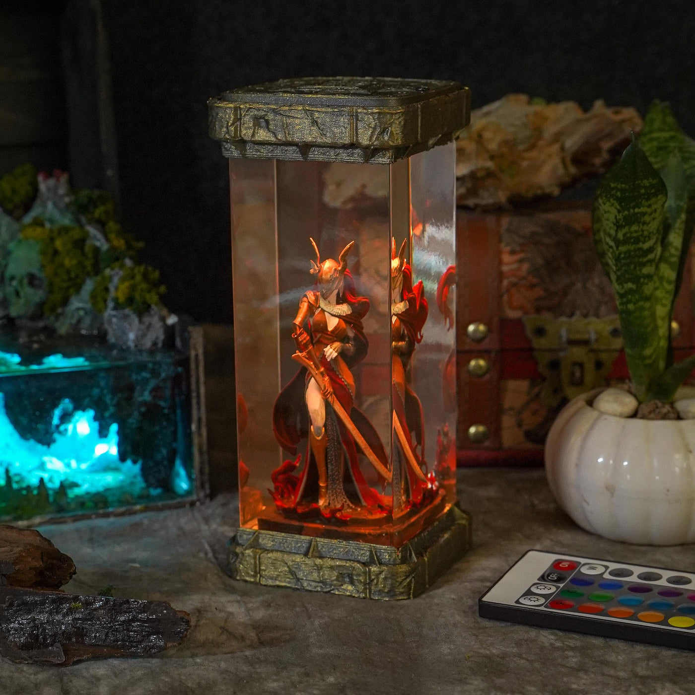 Red-haired Female Warrior Epoxy Night Light